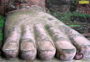 Huge Stone Foot of stone buddha sichuan